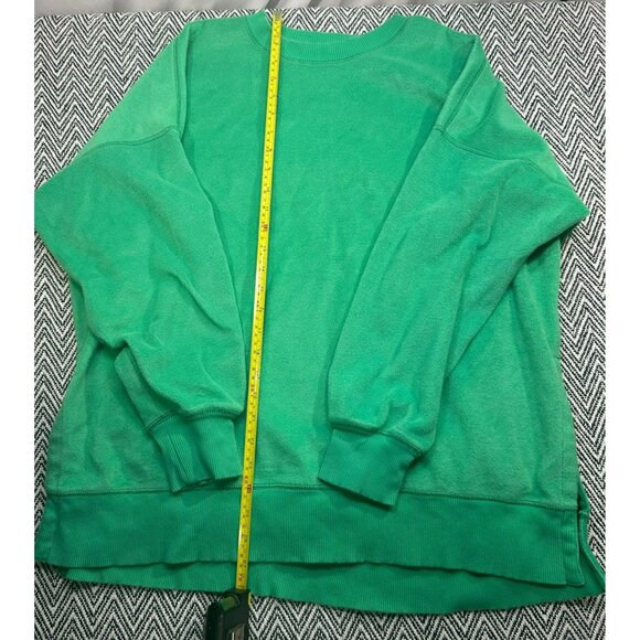 aerie Tops - Aerie Women's Green Pullover Sweatshirt Large Soft Fleece Crewneck Casual Long S